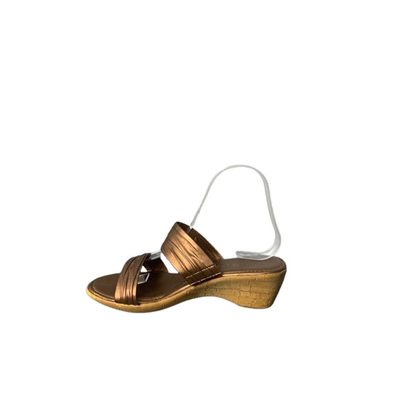 Damiani Womens Copper Wedge Sandals Size 9 - Picture 4 of 8